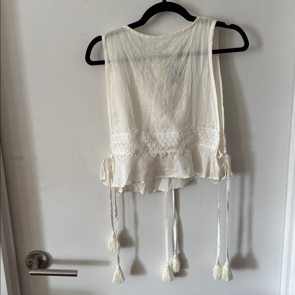Waimari Linen Side Tie  top